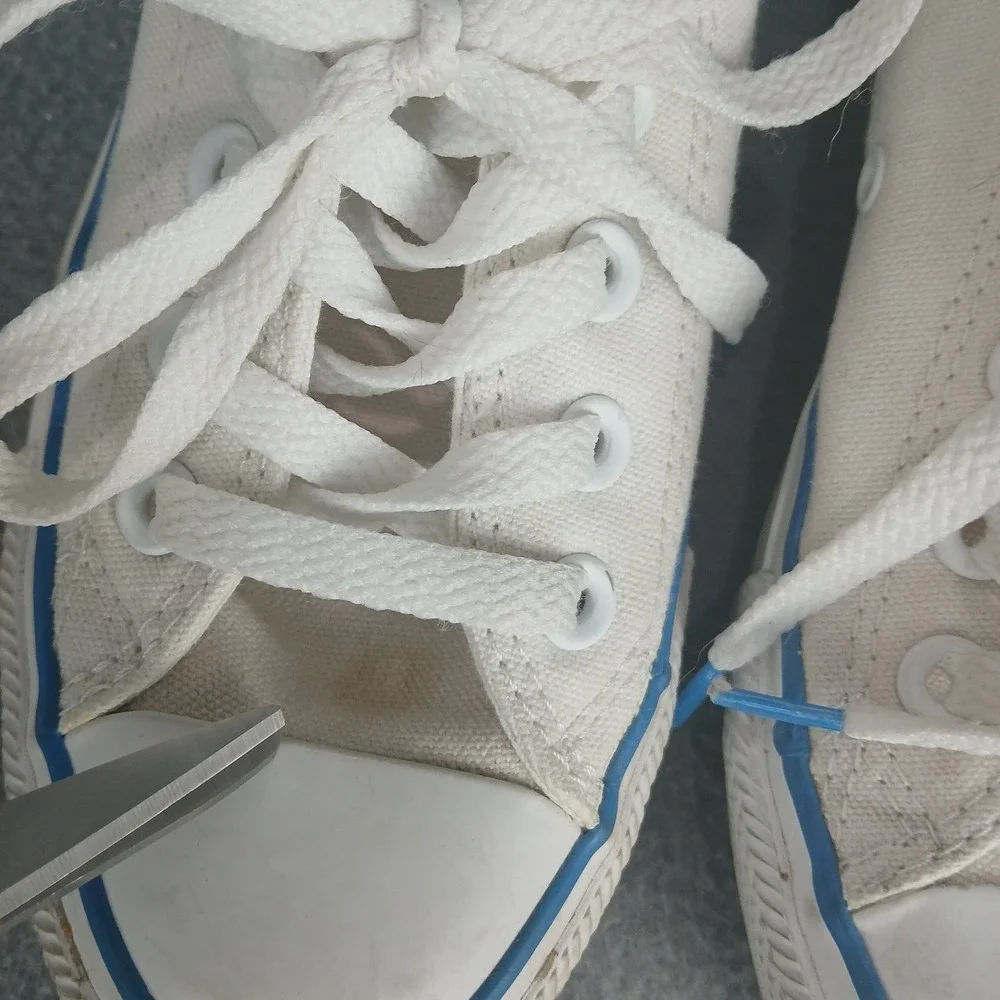 Converse Chunky All Star 530161F Low Top Sneakers Womens 7 White Skate Shoes